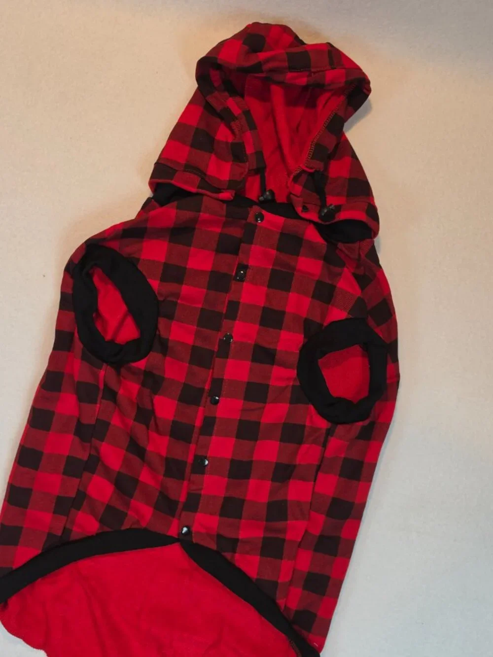 Red Buffalo Plaid Dog Hoodie Pet Clothes
